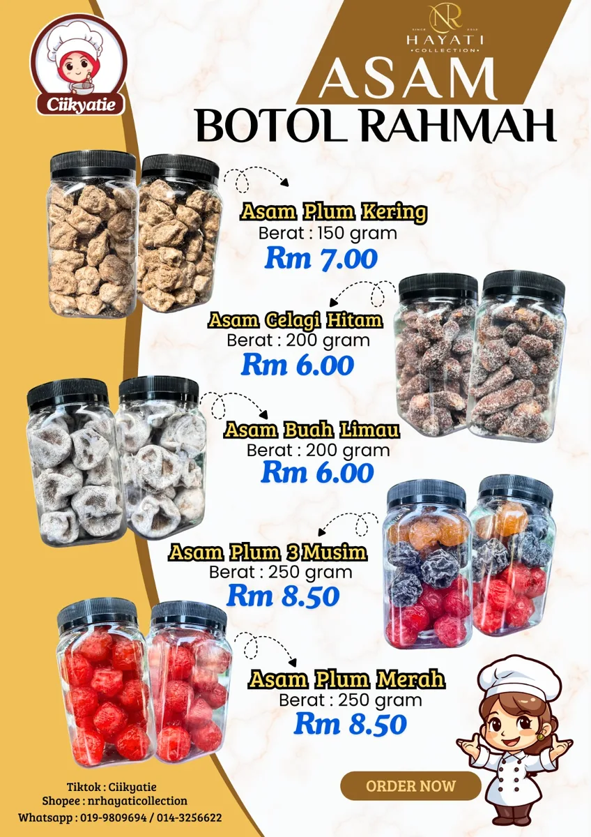 Asam dan buah kering Ciikyatie