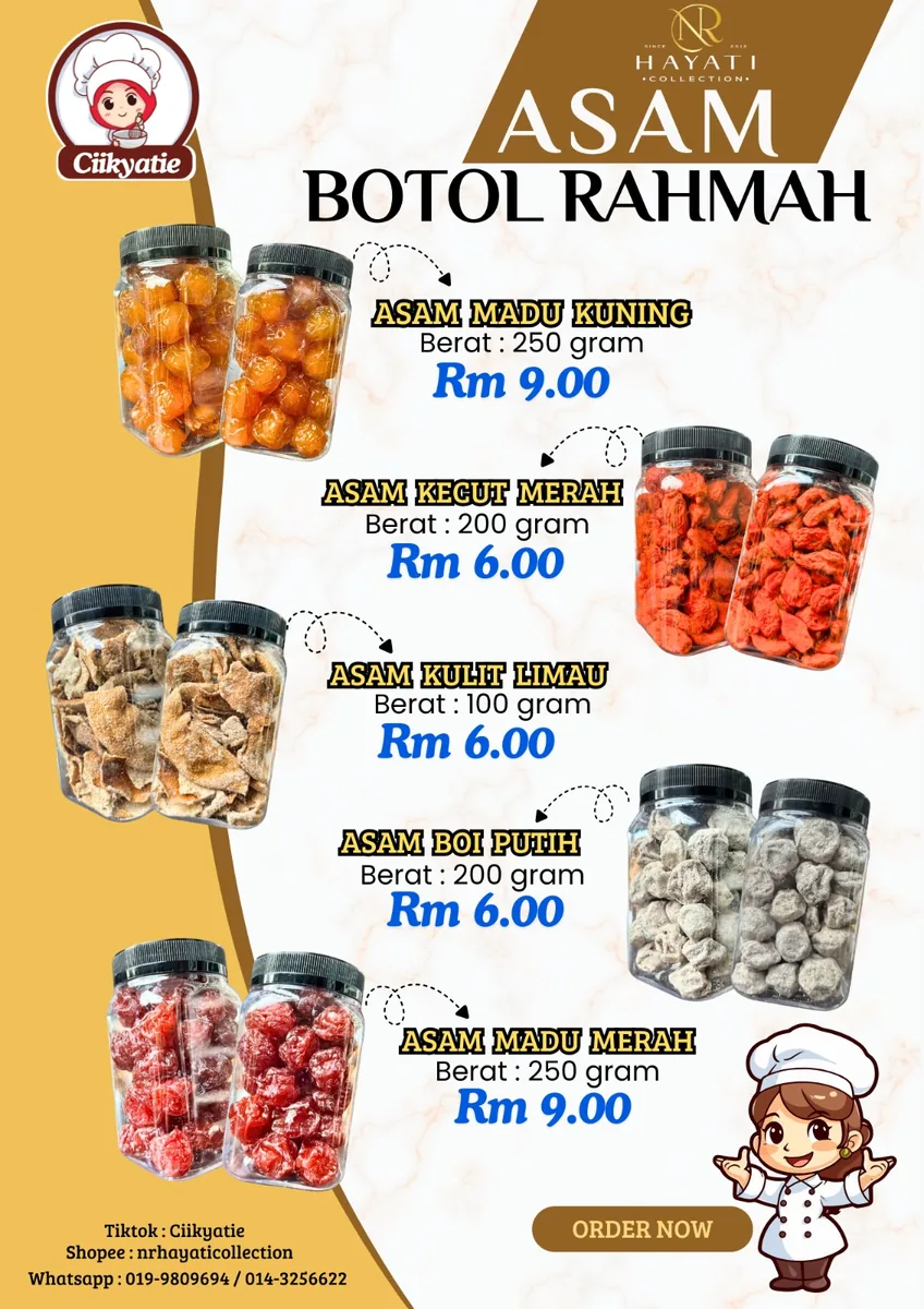 Asam dan buah kering Ciikyatie