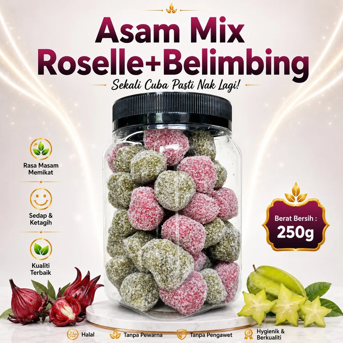 Asam dan buah kering Ciikyatie