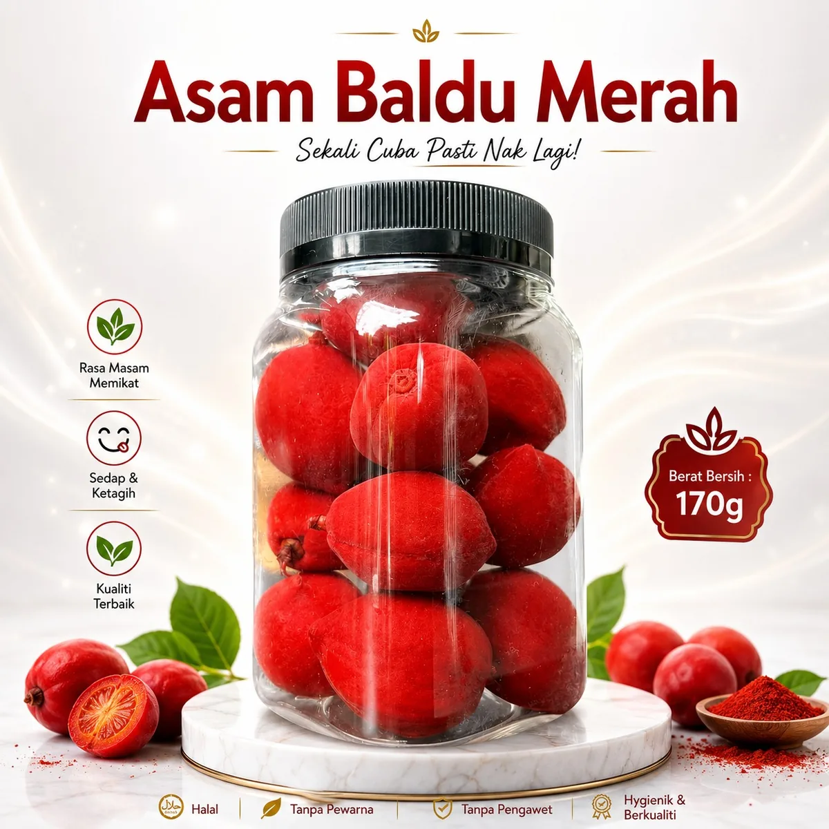 Asam dan buah kering Ciikyatie