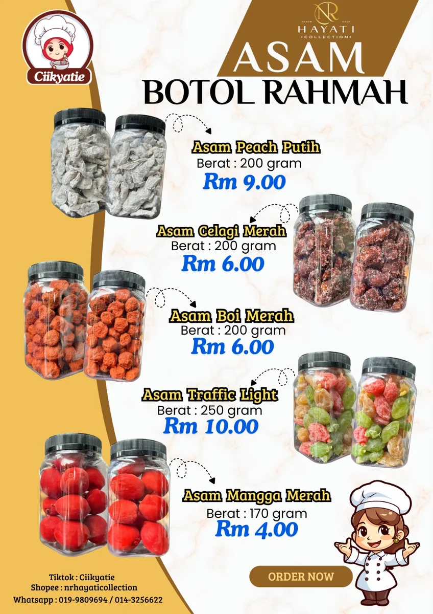 Asam dan buah kering Ciikyatie