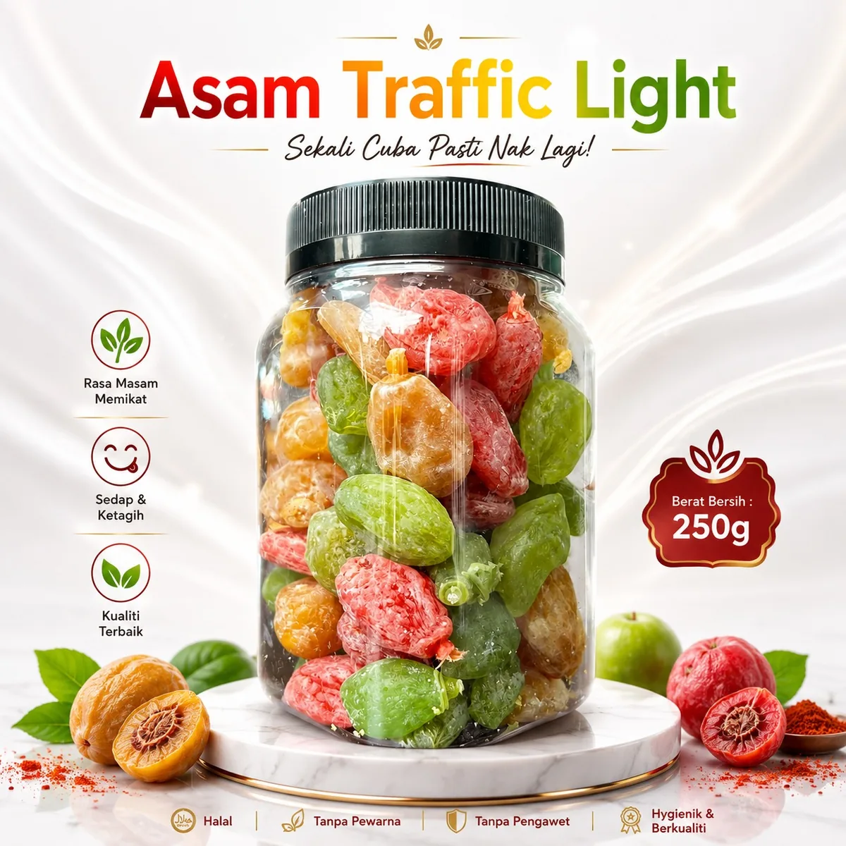 Asam dan buah kering Ciikyatie