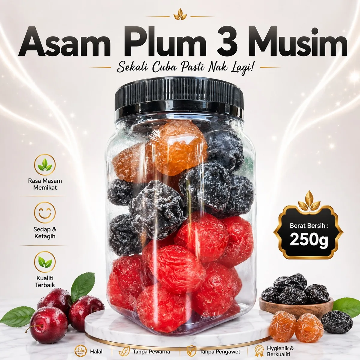 Asam dan buah kering Ciikyatie