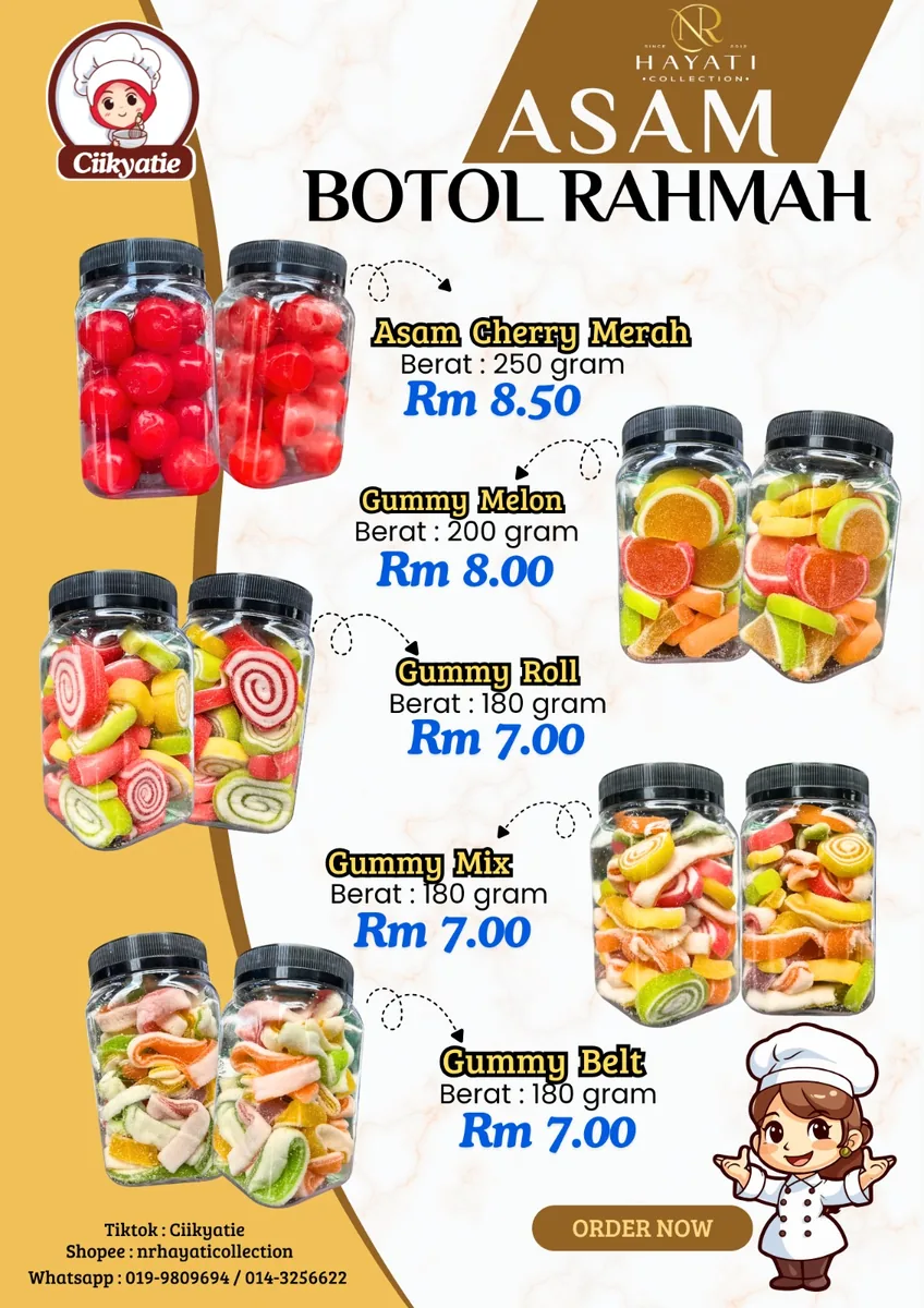 Asam dan buah kering Ciikyatie