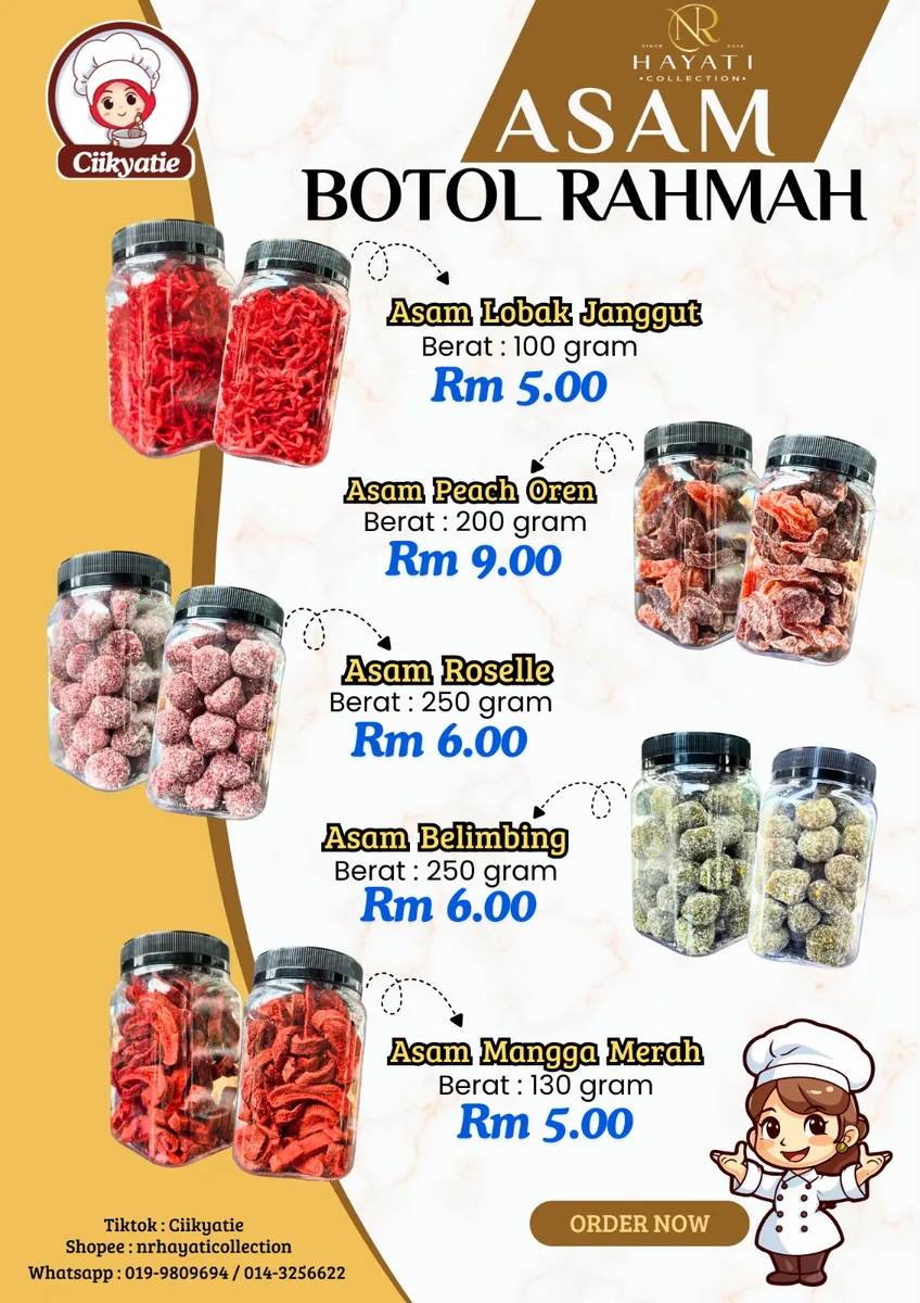 Asam dan buah kering Ciikyatie