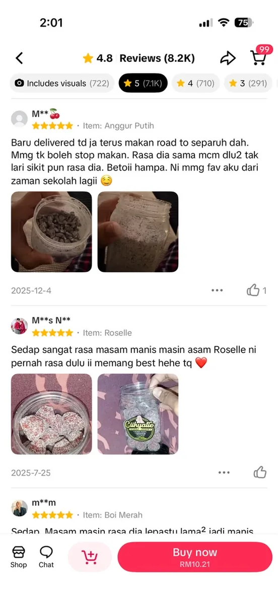 Testimoni pelanggan Ciikyatie Snacks House